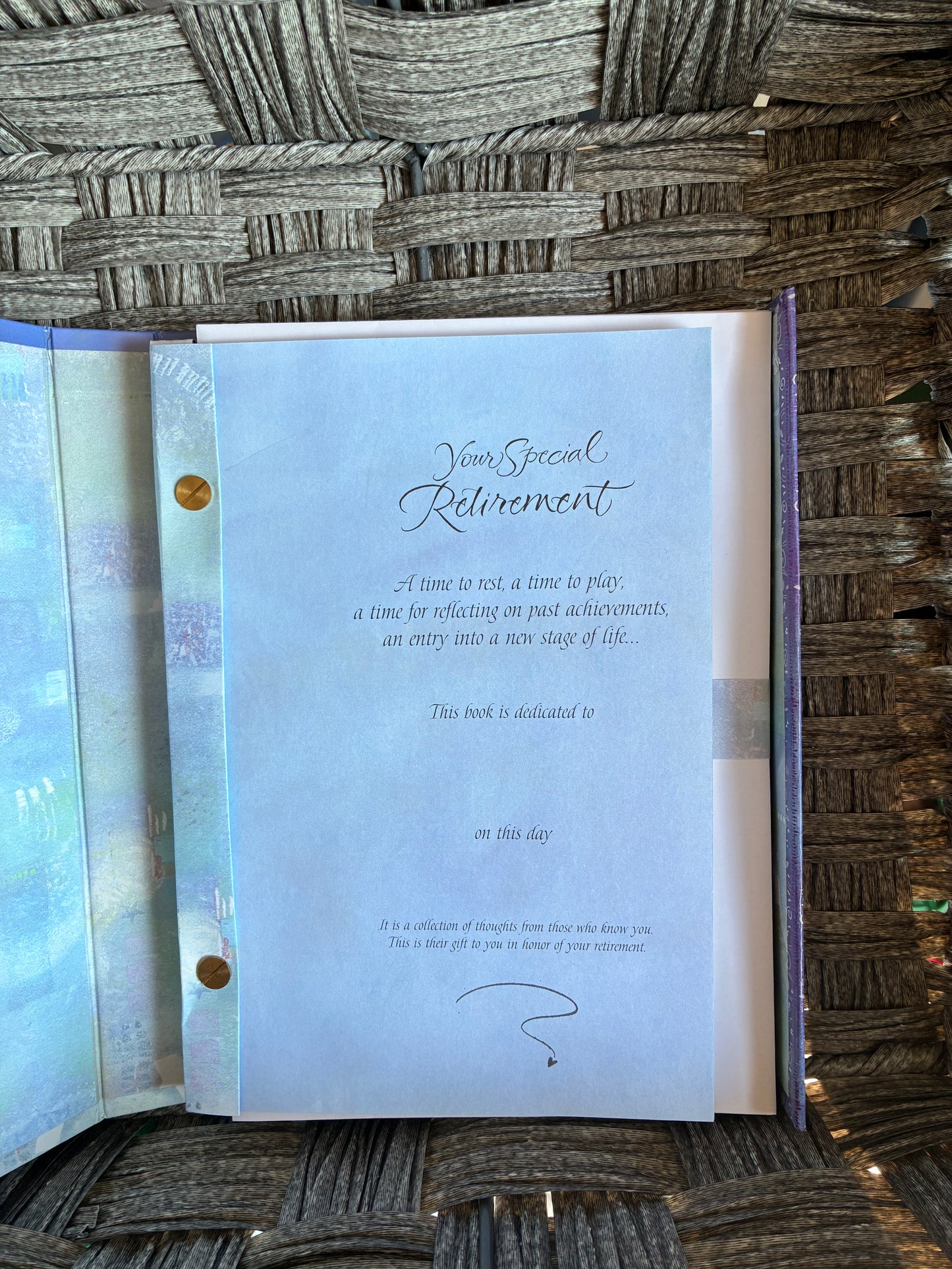 REFLECTIONS ON RETIREMENT A COLLECTION OF THOUGHTS & WISHES ALBUM SCRAPBOOK