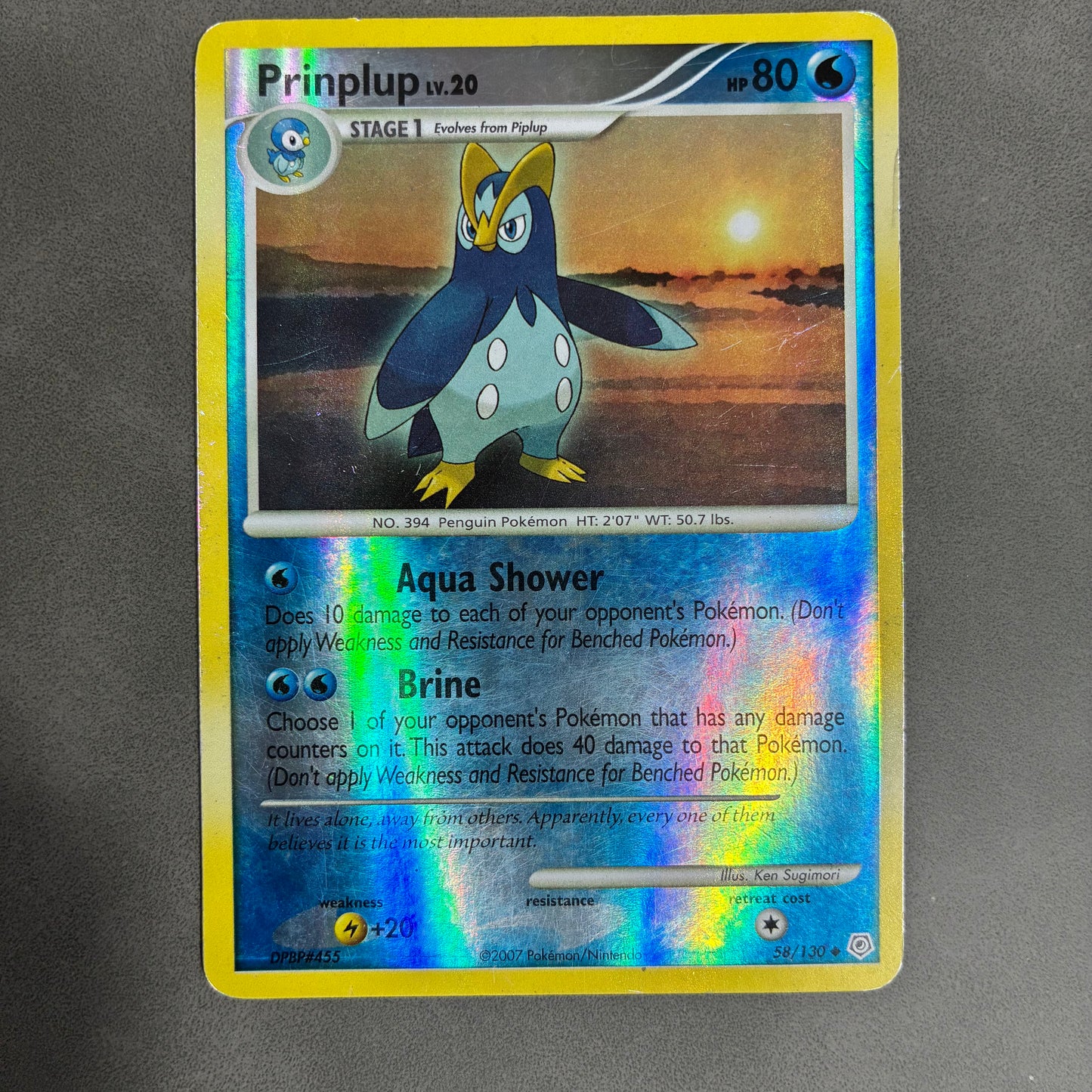 POKEMON TCG PRINPLUP 58/130 HOLO 2007