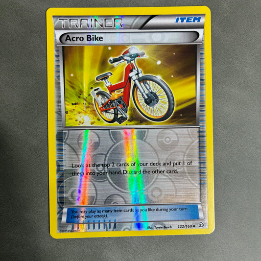 POKEMON TCG ACRO BIKE 122/160 HOLO 2015 TRAINER ITEM