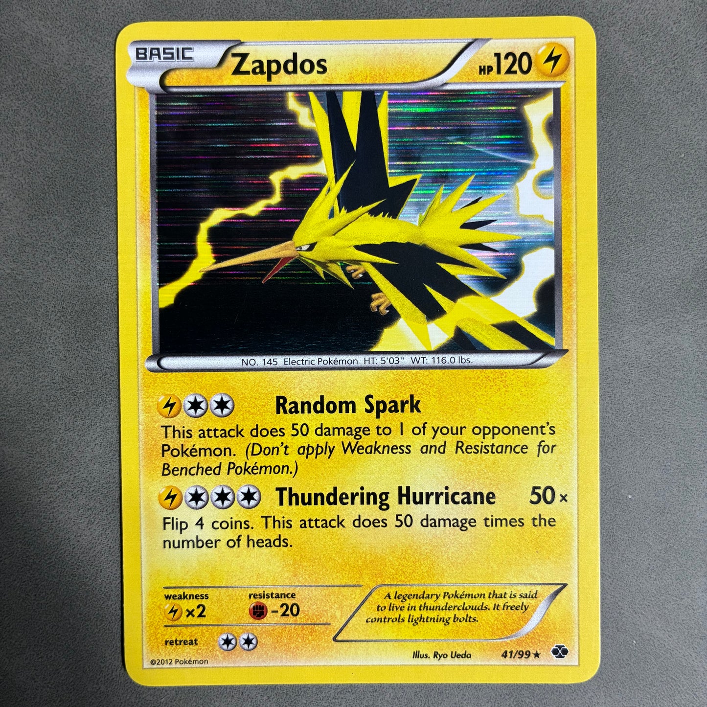 POKEMON TCG ZAPDOS 41/99 HOLO 2009