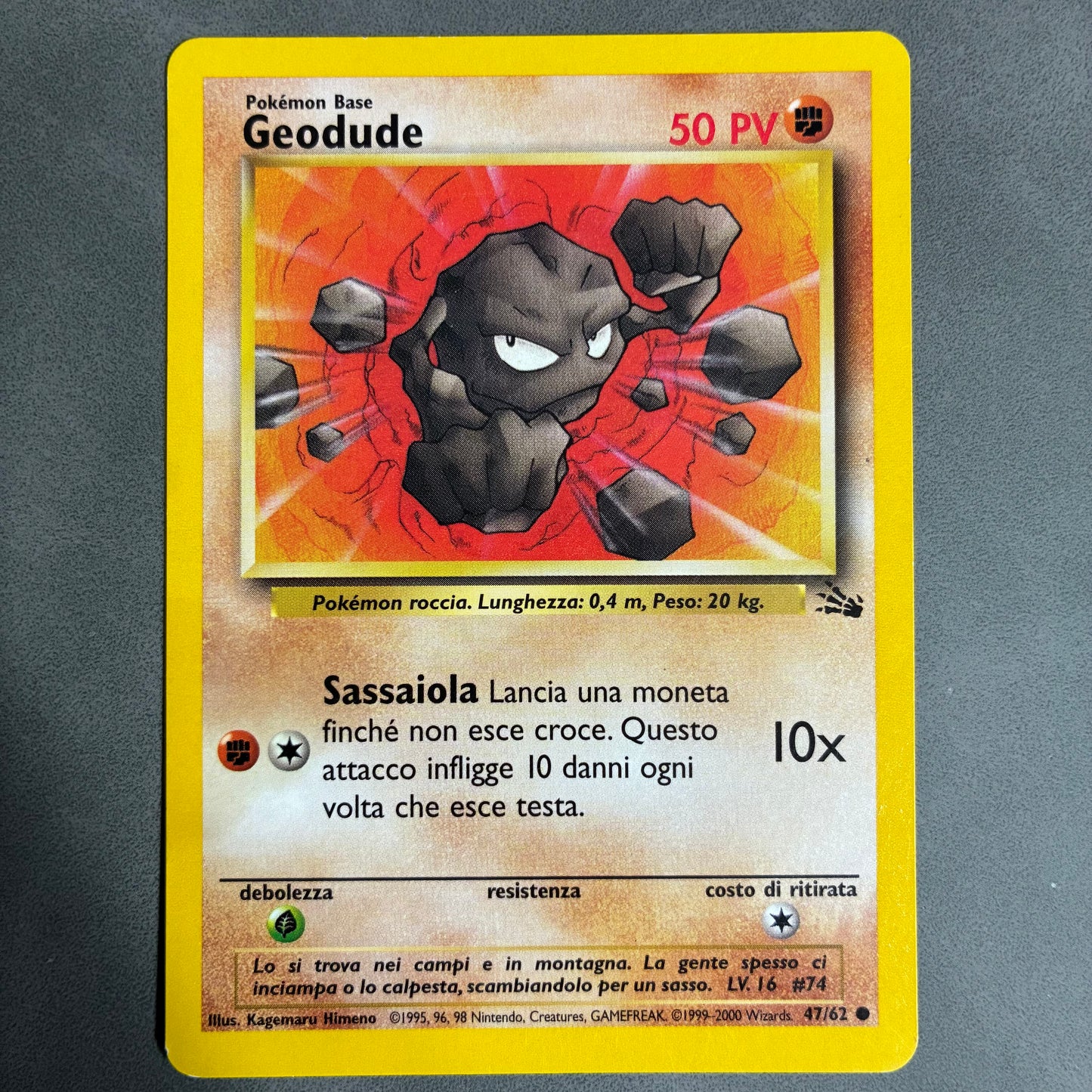 POKEMON TCG GEODUDE 47/62 ITALIAN 1999-2000