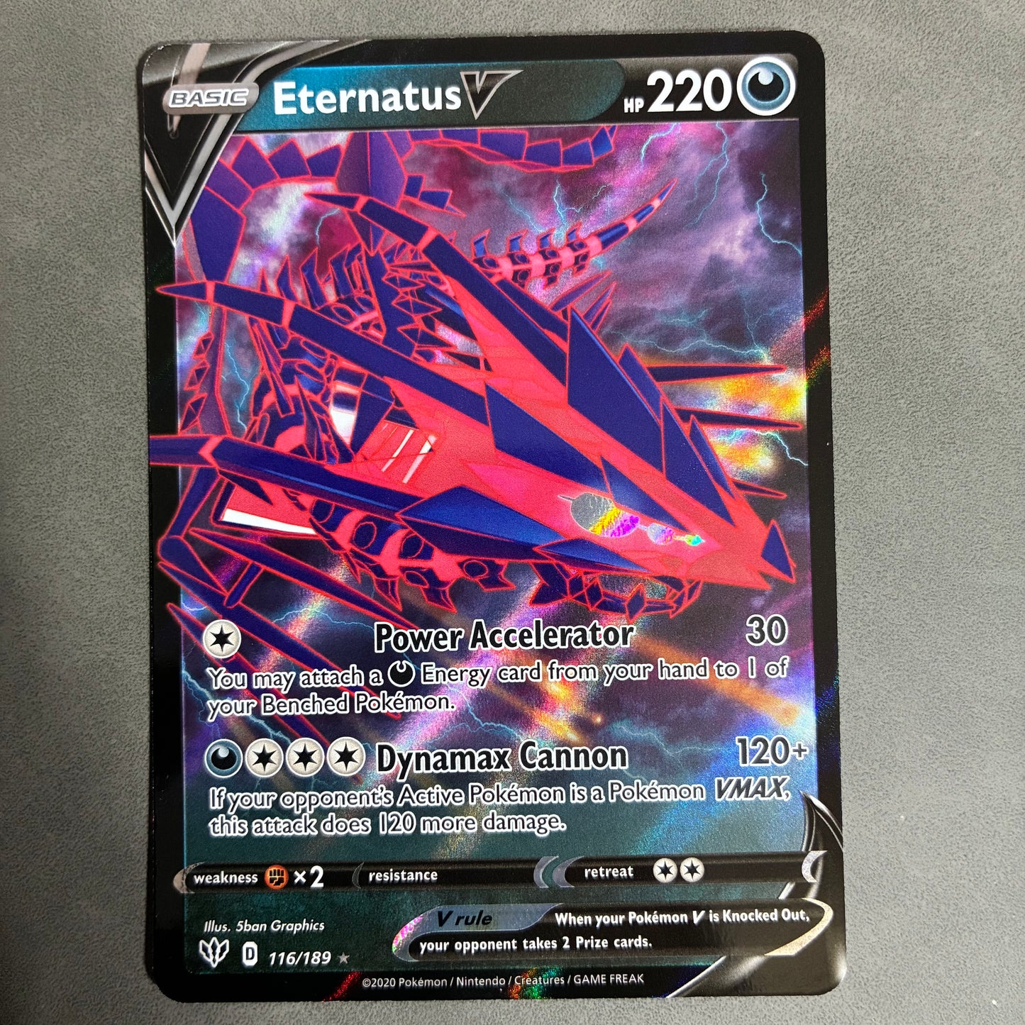 POKEMON TCG ETERNATUS V 116/189 HOLO 2020