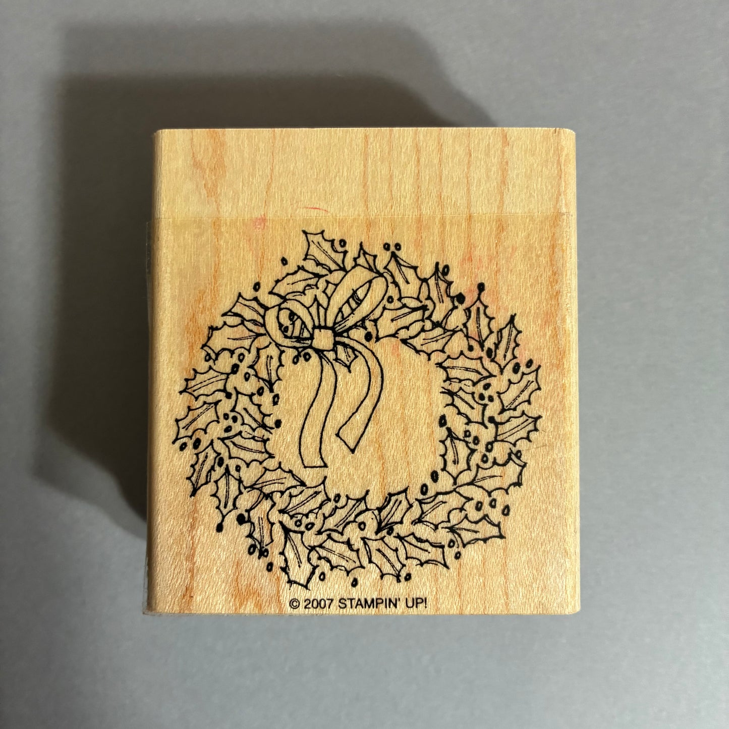 2007 STAMPIN' UP! WREATH WITH BOW - PRE OWNED