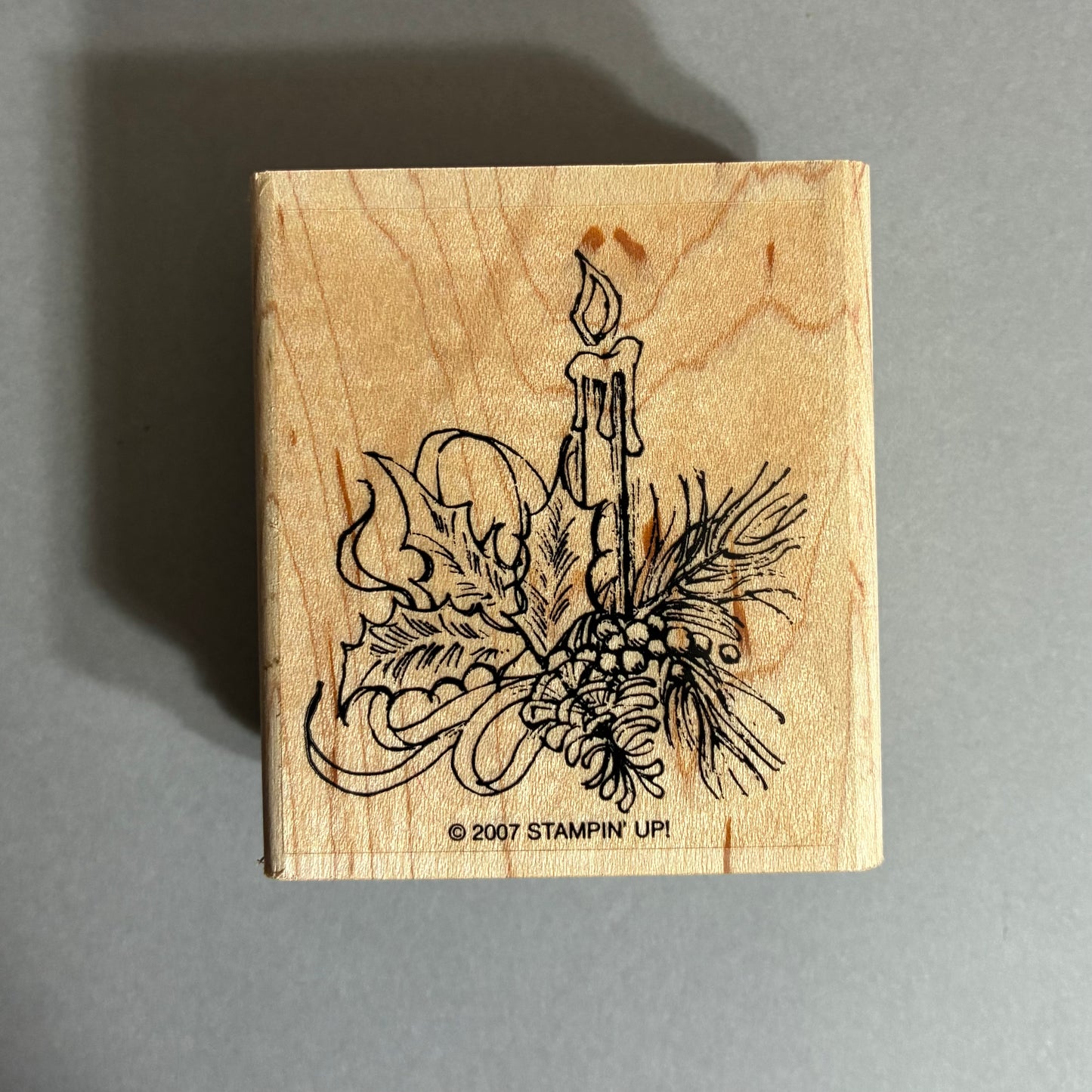 2007 STAMPIN' UP! LIT CANDLE FOR THE HOLIDAYS - PRE OWNED