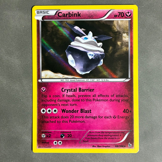 POKEMON TCG CARBINK 68/106 HOLO 2014