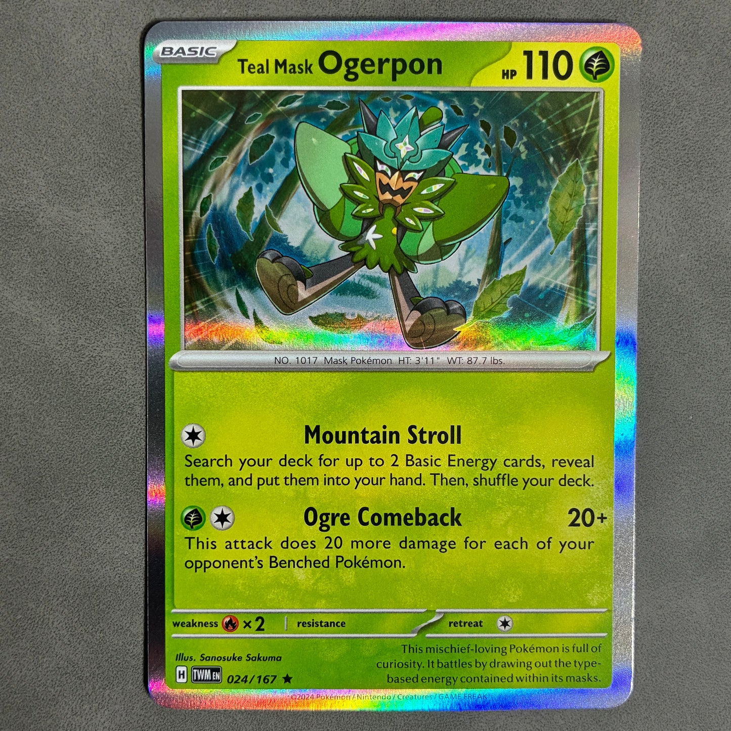 POKEMON TCG TEAL MASK OGERPON 024/167 HOLO 2024