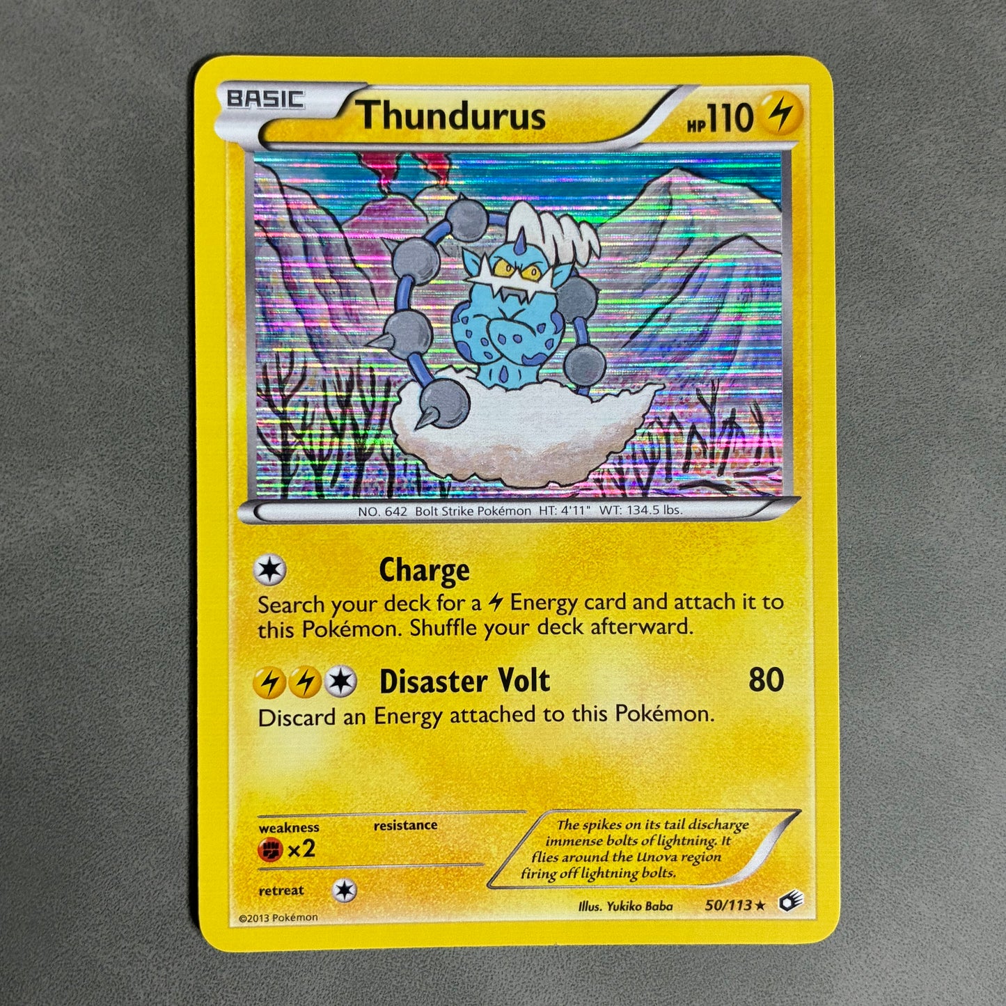POKEMON TCG THUNDURUS 50/113 HOLO 2013