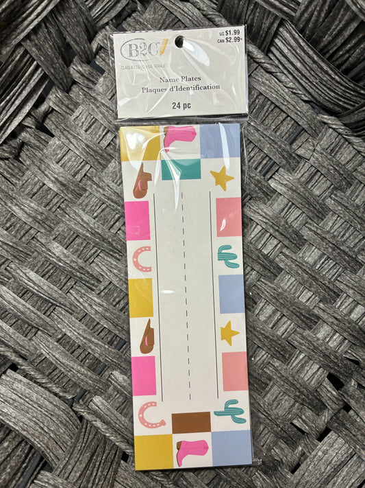 B2C CLASS RULES! 24PCS NAME PLATES