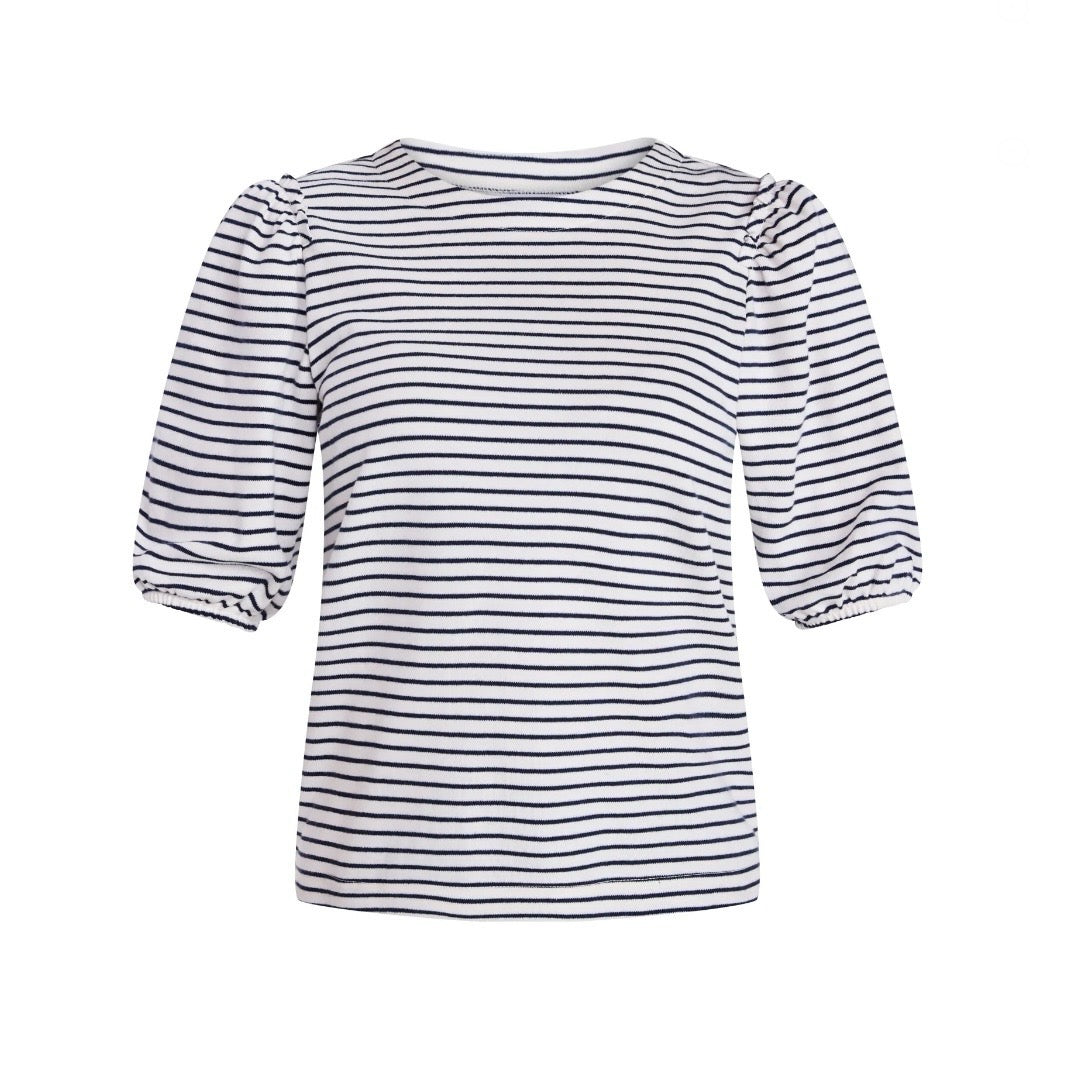 TIME AND TRU WOMEN'S COTTON CREWNECK TEE WITH PUFF SLEEVES - NWT - SIZE XXXL