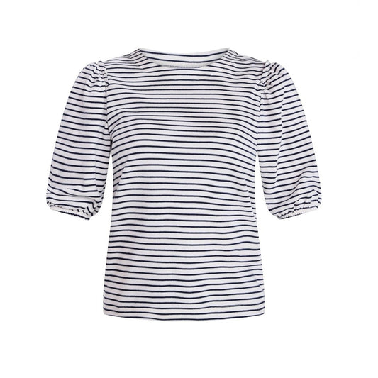 TIME AND TRU WOMEN'S COTTON CREWNECK TEE WITH PUFF SLEEVES - NWT - SIZE XXXL