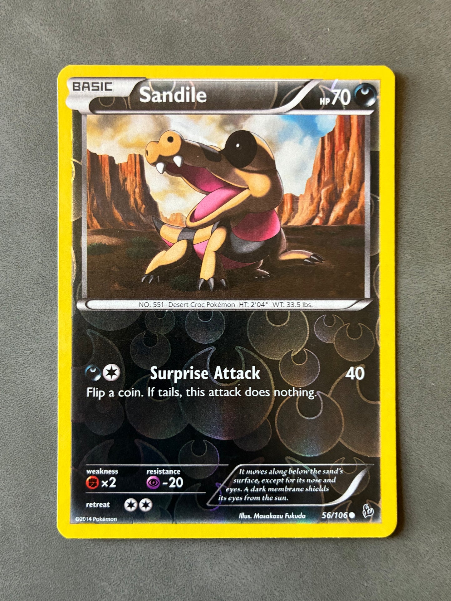 2014 POKEMON TCG - SANDILE 56/106 HOLO