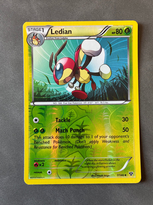 2014 POKEMON TCG - LEDIAN 7/146 HOLO