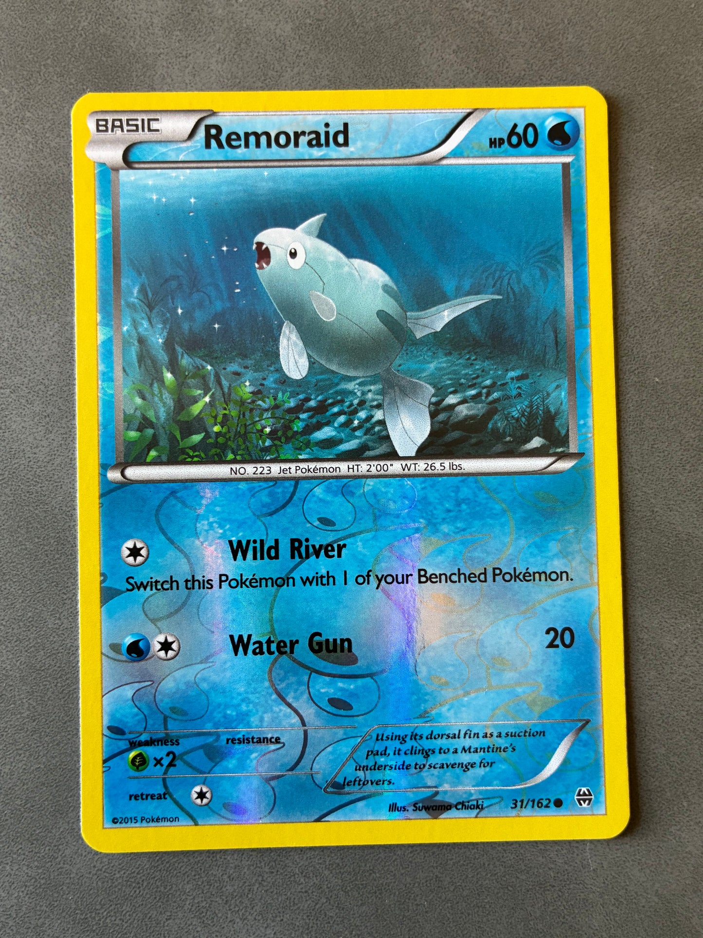 2015 POKEMON TCG - REMORAID 31/162 HOLO