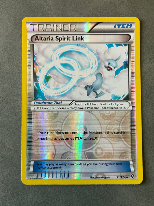 2016 POKEMON TCG - ALTARIA SPIRIT LINK 91/124 HOLO TRAINER ITEM