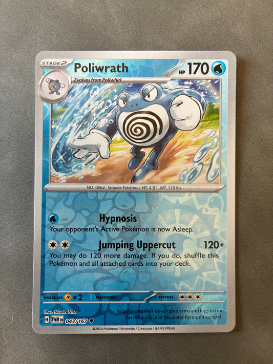 2024 POKEMON TCG POLIWRATH 043/167 HOLO