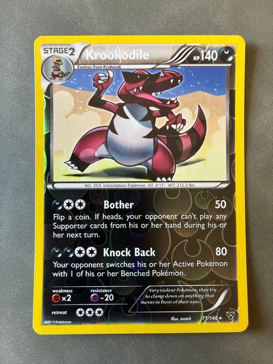 2014 POKEMON TCG KROOKODILE 71/146 HOLO