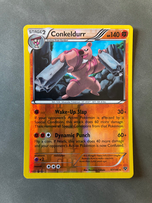 2014 POKEMON TCG CONKELDURR 67/146 HOLO