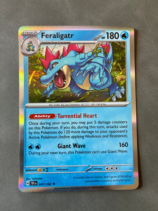 2024 POKEMON TCG FERALIGATR 041/162 HOLO