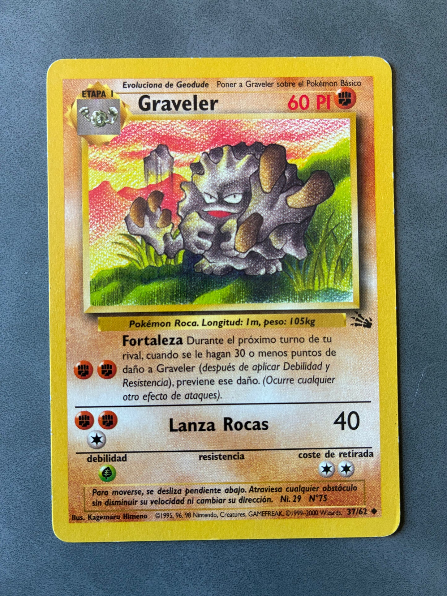 1999-2000 POKEMON TCG GRAVELER 37/62