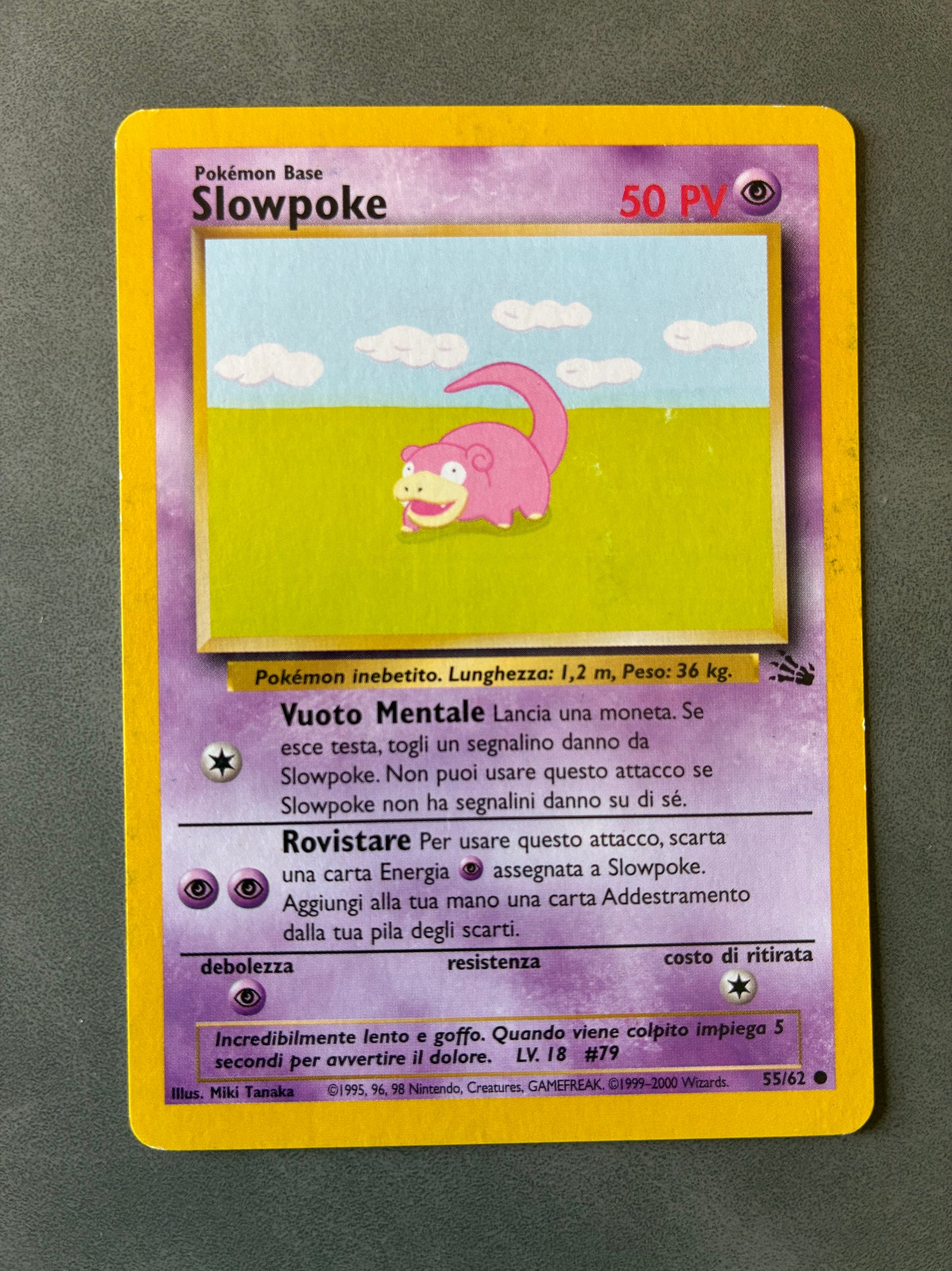 1999-2000 POKEMON TCG SLOWPOKE 55/62