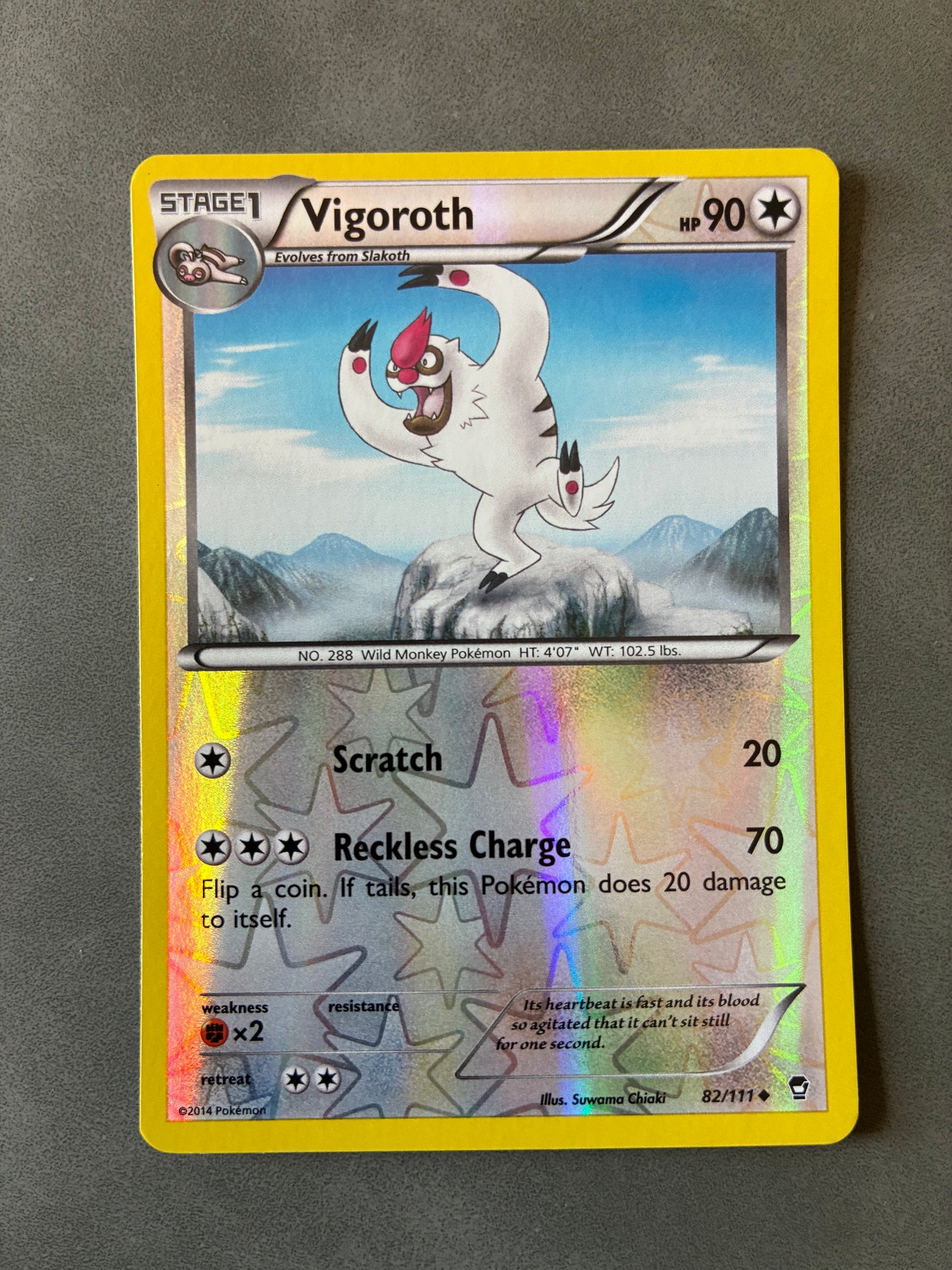 2014 POKEMON TCG VIGOROTH 82/111 HOLO