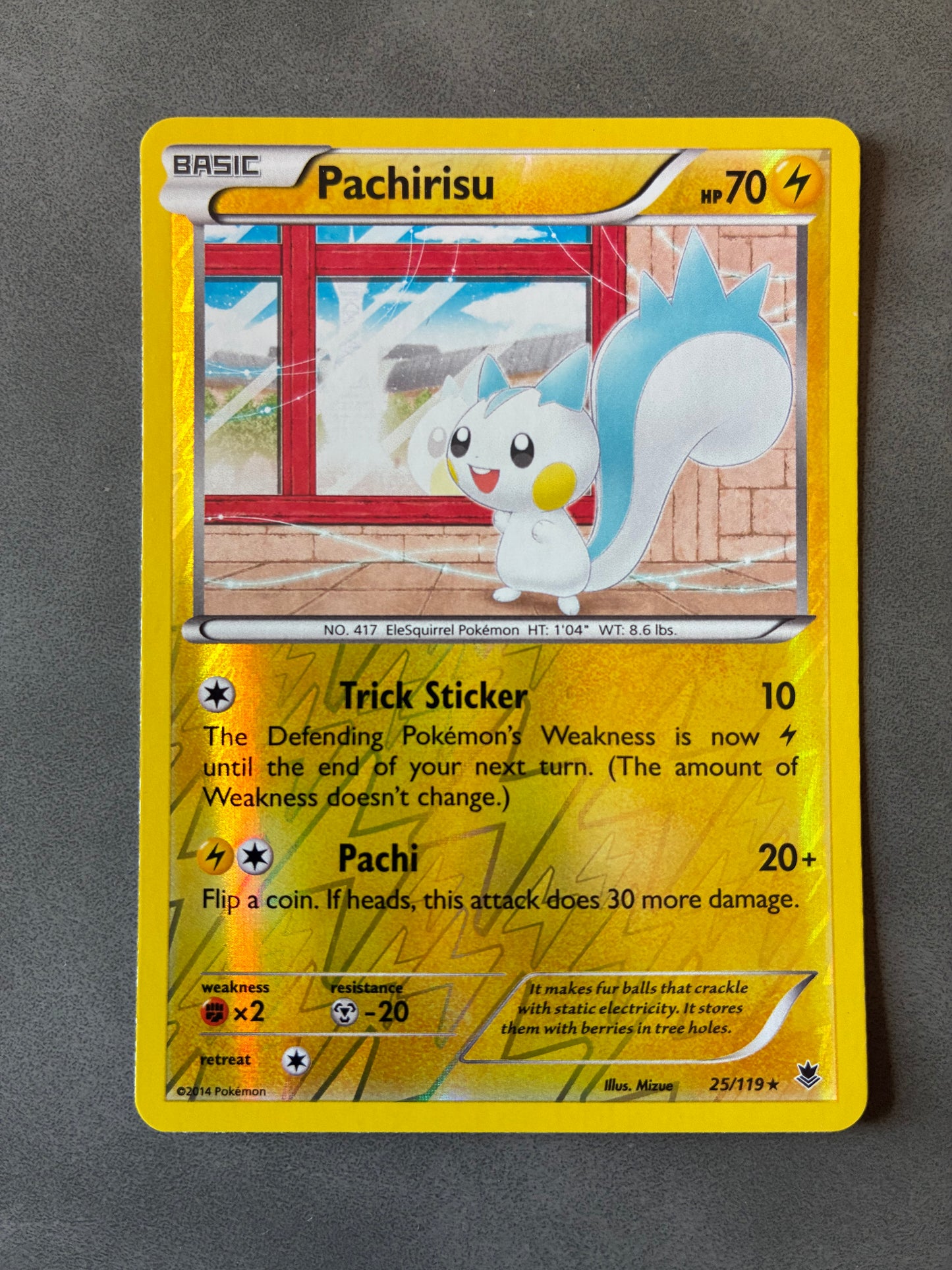 2014 POKEMON TCG PACHIRISU 25/119 HOLO