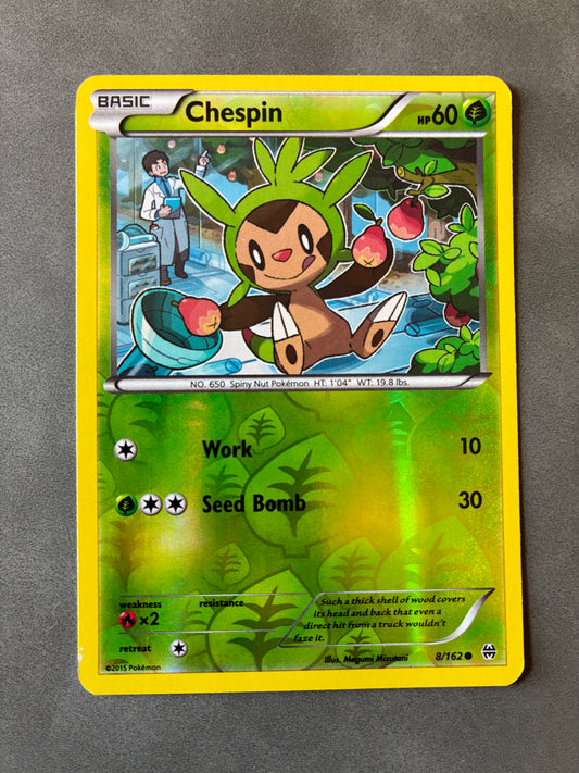2015 POKEMON TCG CHESPIN 8/162 HOLO