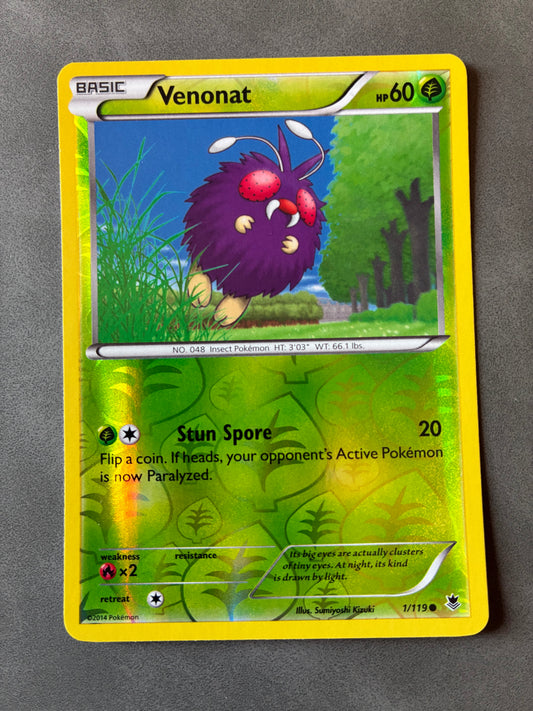 2014 POKEMON TCG VENONAT 1/119 HOLO