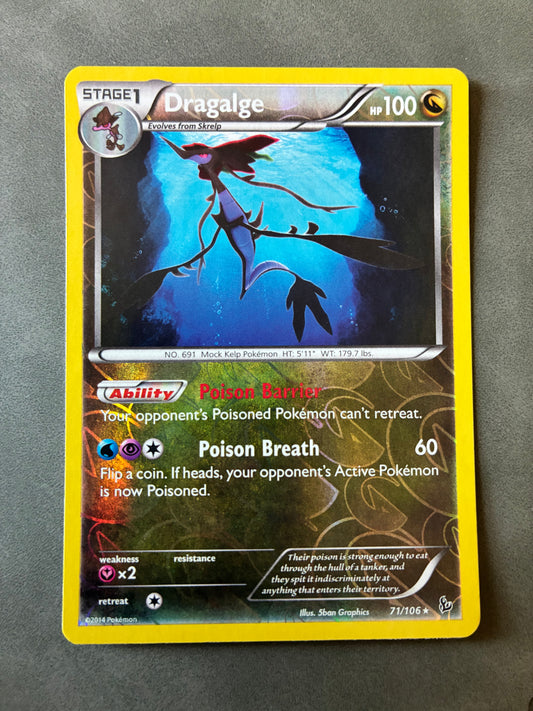 2014 POKEMON TCG DRAGALGE 71/106 HOLO