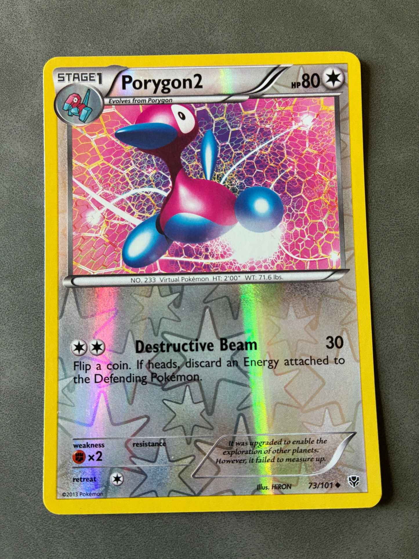 2013 POKEMON TCG PORYGON2 73/101 HOLO