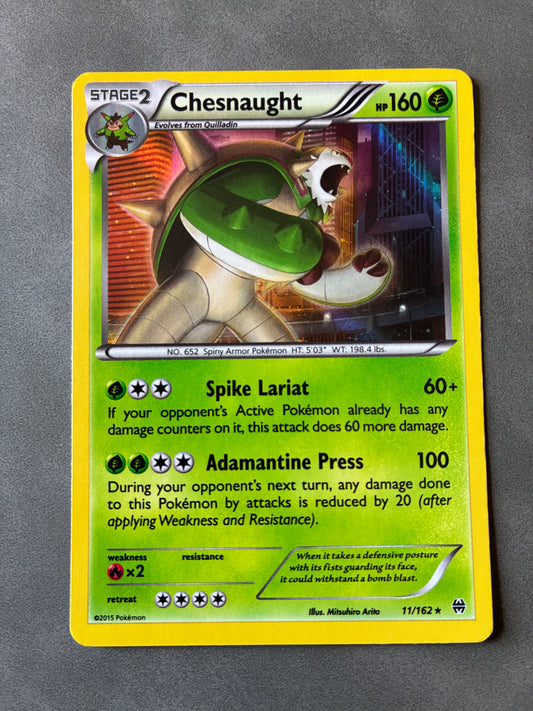 2015 POKEMON TCG CHESNAUGHT 11/162 HOLO