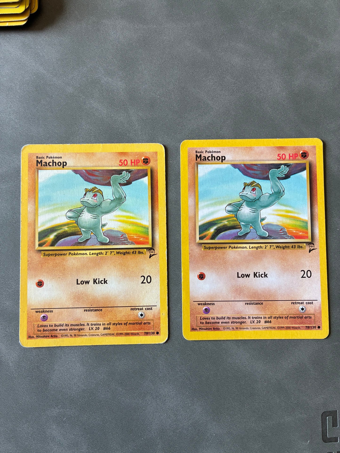 (SET OF 2) 1999-2000 POKEMON TCG - MACHOP 78/130