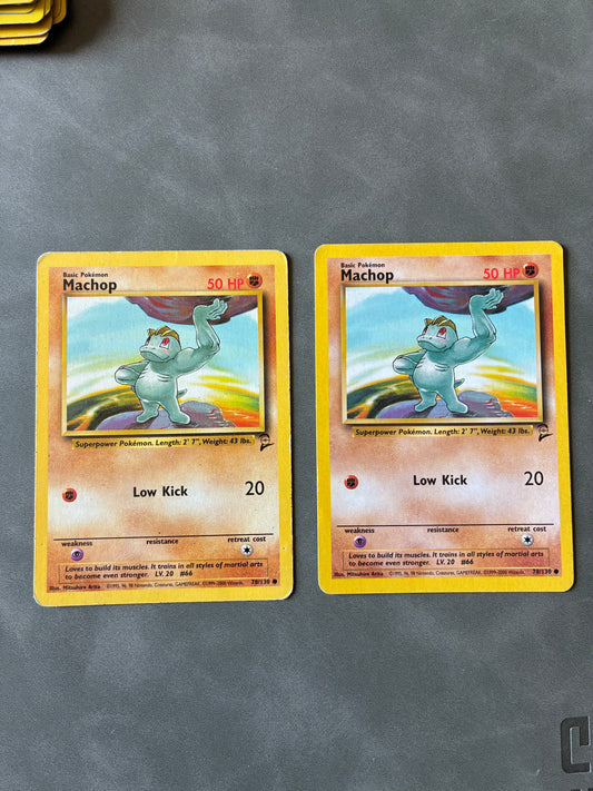 (SET OF 2) 1999-2000 POKEMON TCG - MACHOP 78/130