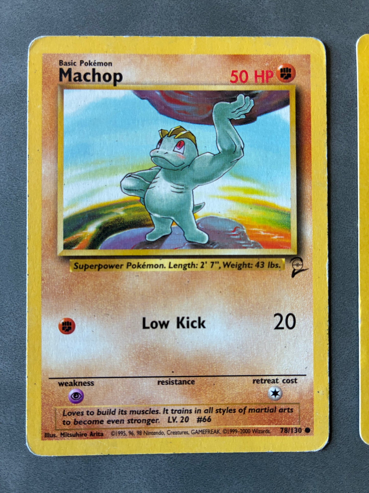 (SET OF 2) 1999-2000 POKEMON TCG - MACHOP 78/130