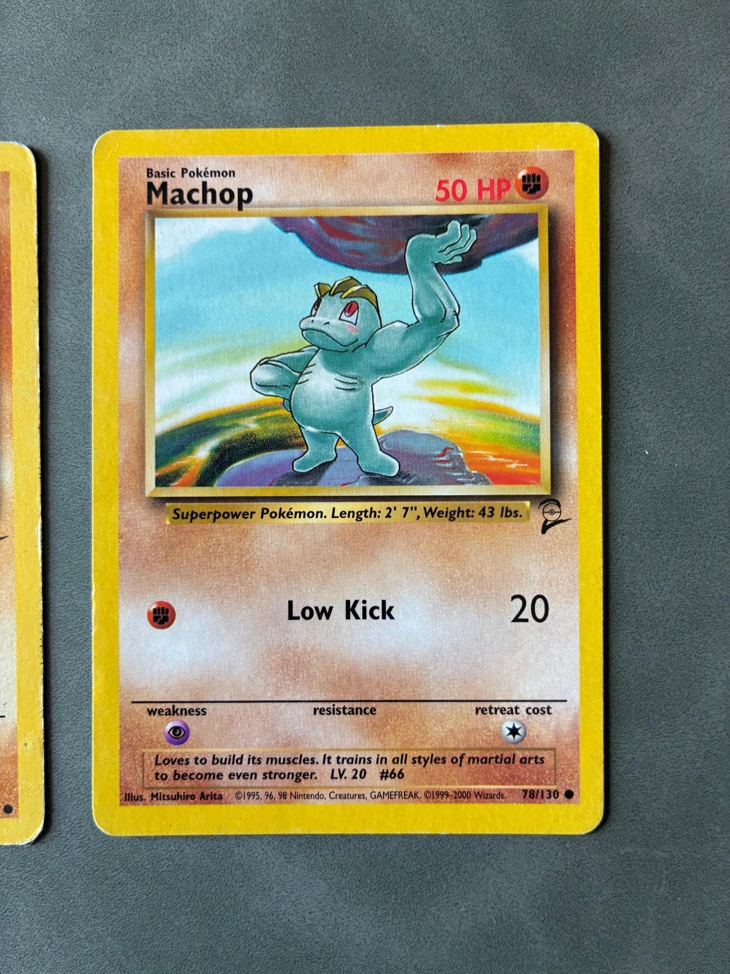 (SET OF 2) 1999-2000 POKEMON TCG - MACHOP 78/130