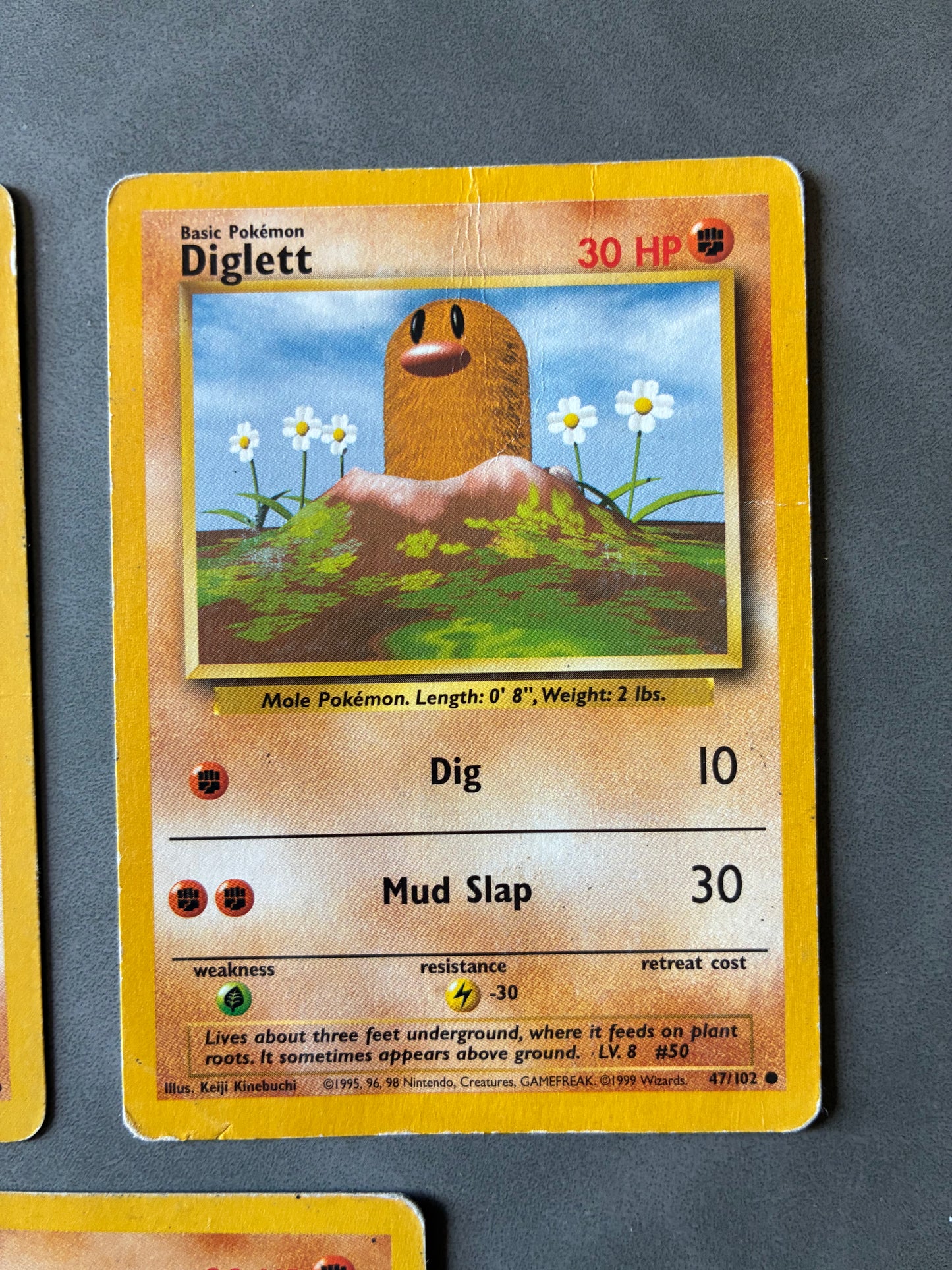 (SET OF 3) 1999 POKEMON TCG - DIGLETT 47/102