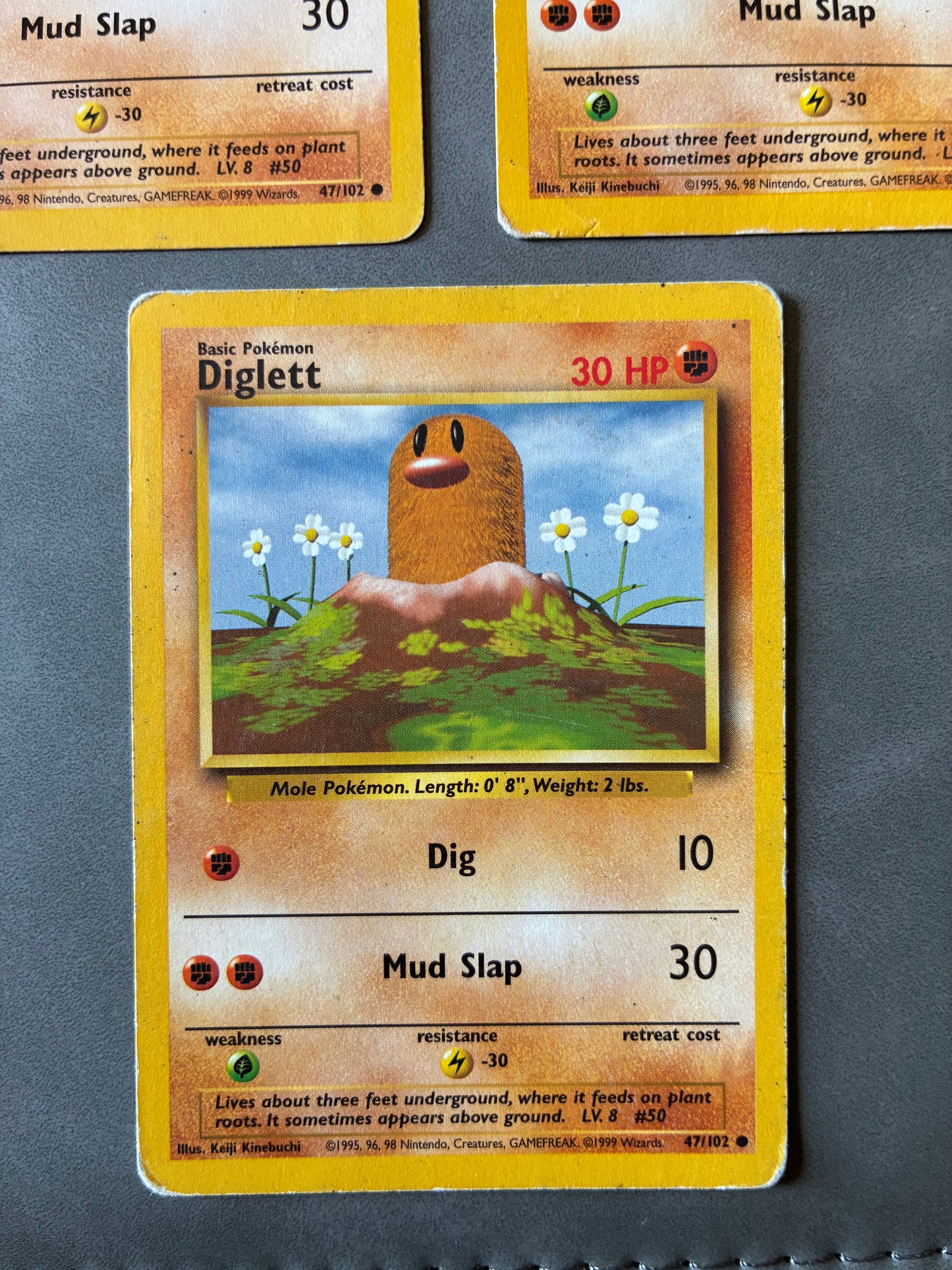 (SET OF 3) 1999 POKEMON TCG - DIGLETT 47/102