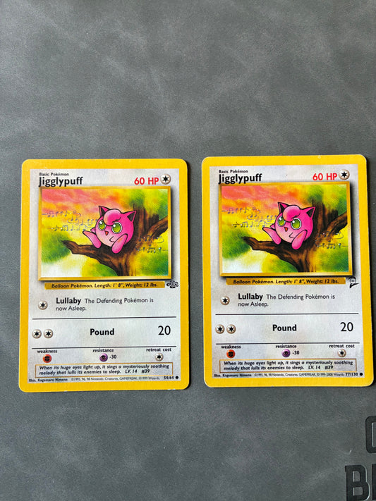 (SET OF 2) 1999-2000 POKEMON TCG - JIGGLYPUFF 54/64 77/130