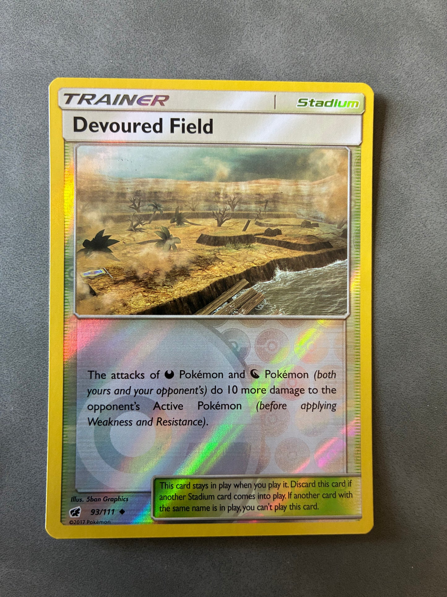 2017 POKEMON TCG - DEVOURED FIELD 93/111 HOLO TRAINER STADIUM