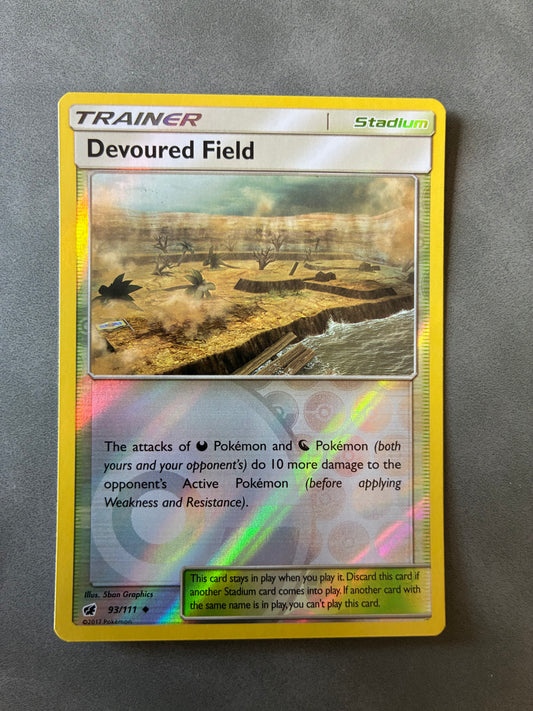 2017 POKEMON TCG - DEVOURED FIELD 93/111 HOLO TRAINER STADIUM