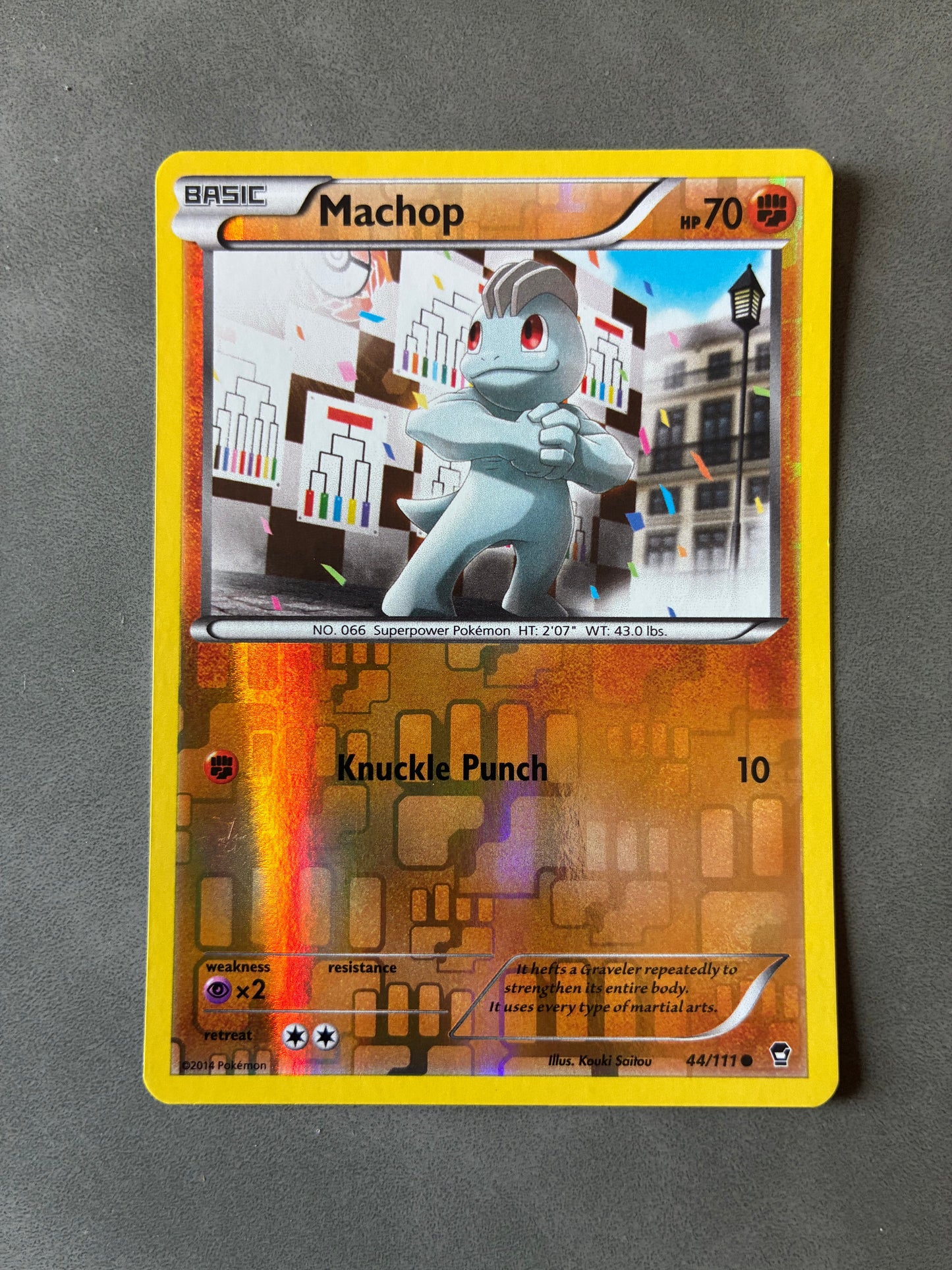 2014 POKEMON TCG - MACHOP 44/111 HOLO