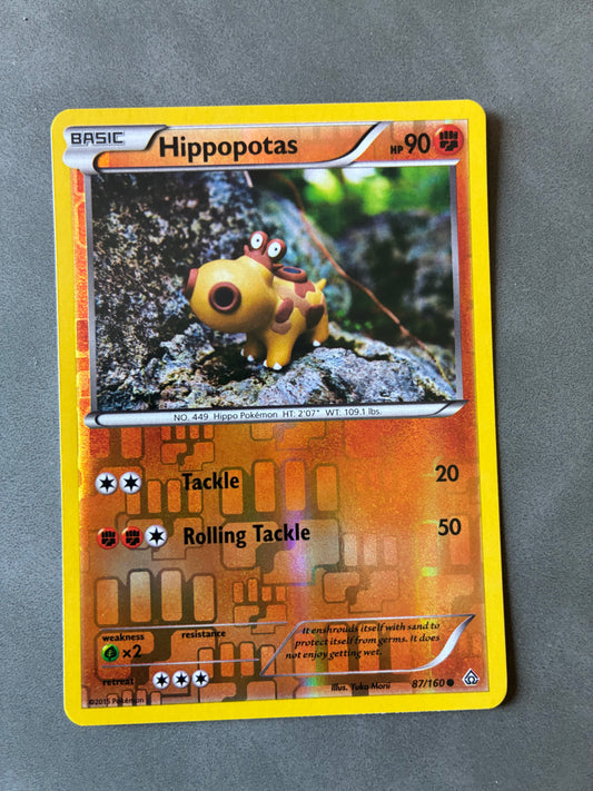 2015 POKEMON TCG - HIPPOPOTAS 87/160 HOLO