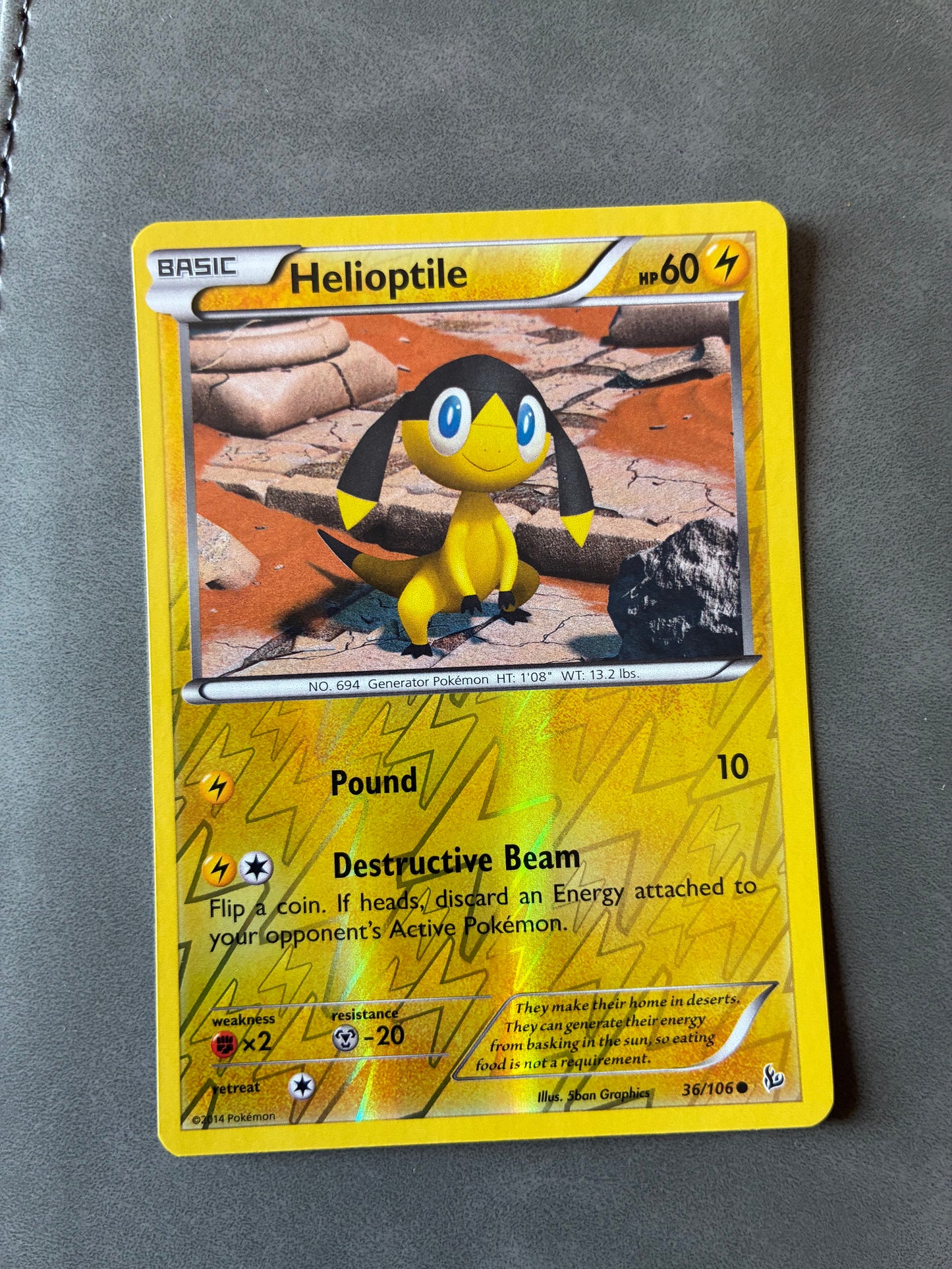 2014 POKEMON TCG - HELIOPTILE 36/106 HOLO
