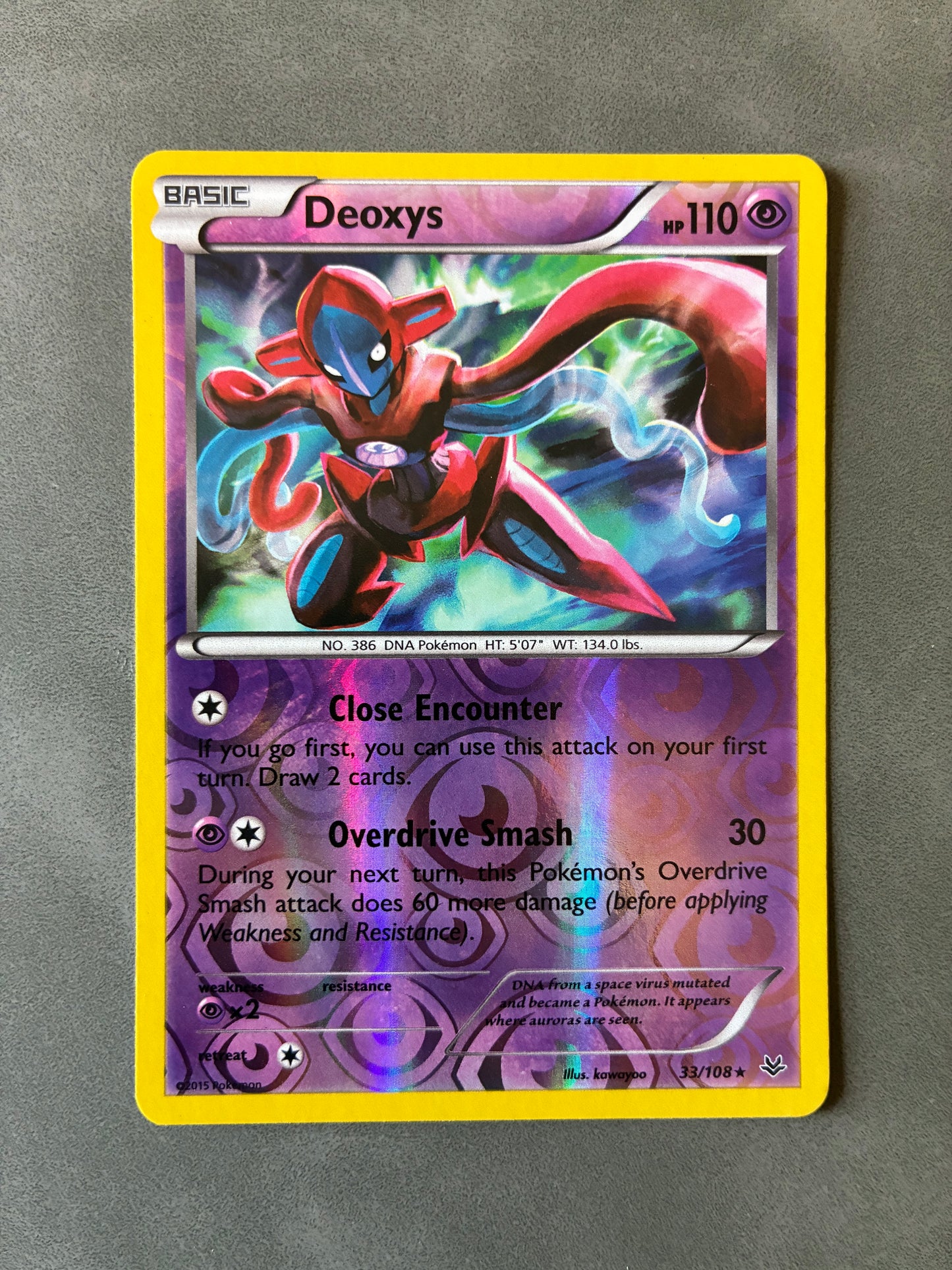 2015 POKEMON TCG DEOXYS 33/108 HOLO
