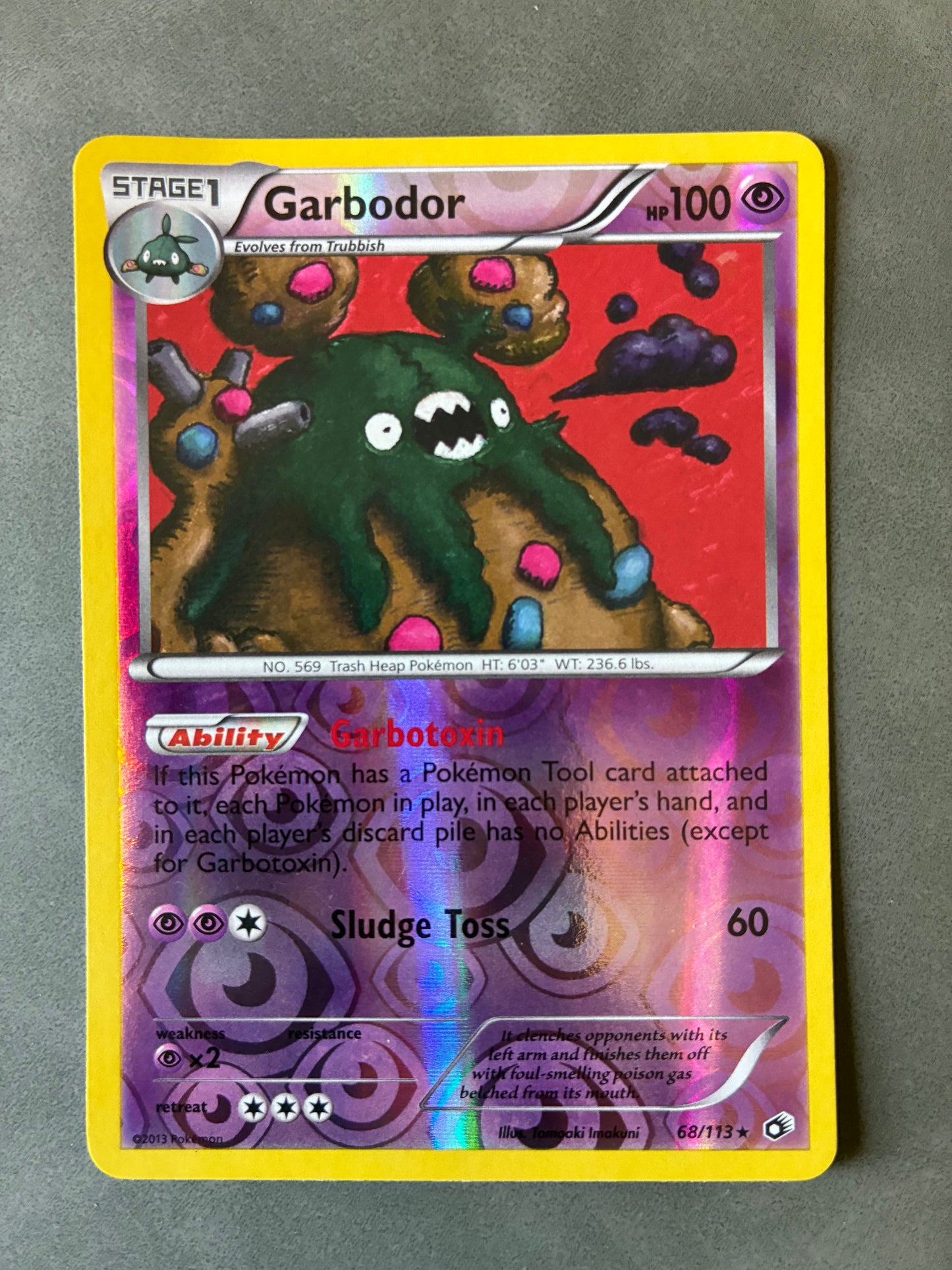 POKEMON TCG GARBODOR 68/113 HOLO 2013
