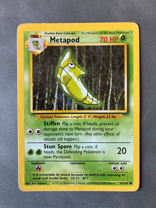 POKEMON TCG METAPOD 54/102 1999