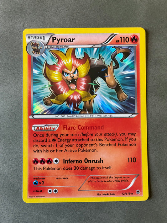 POKEMON TCG PYROAR 12/119 HOLO 2014