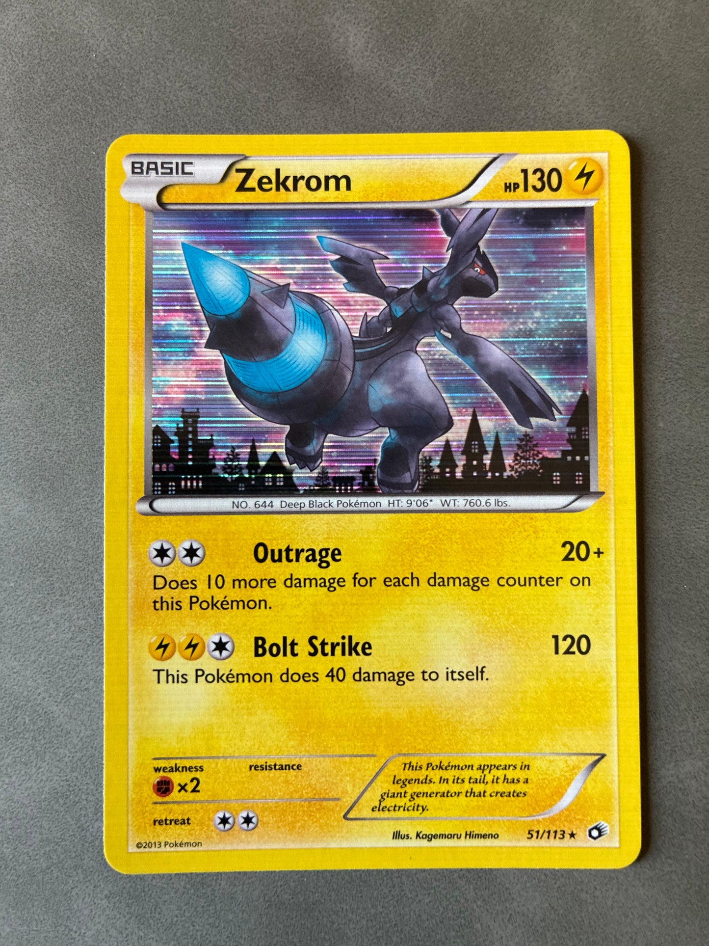 POKEMON TCG ZEKROM 51/113 HOLO 2013
