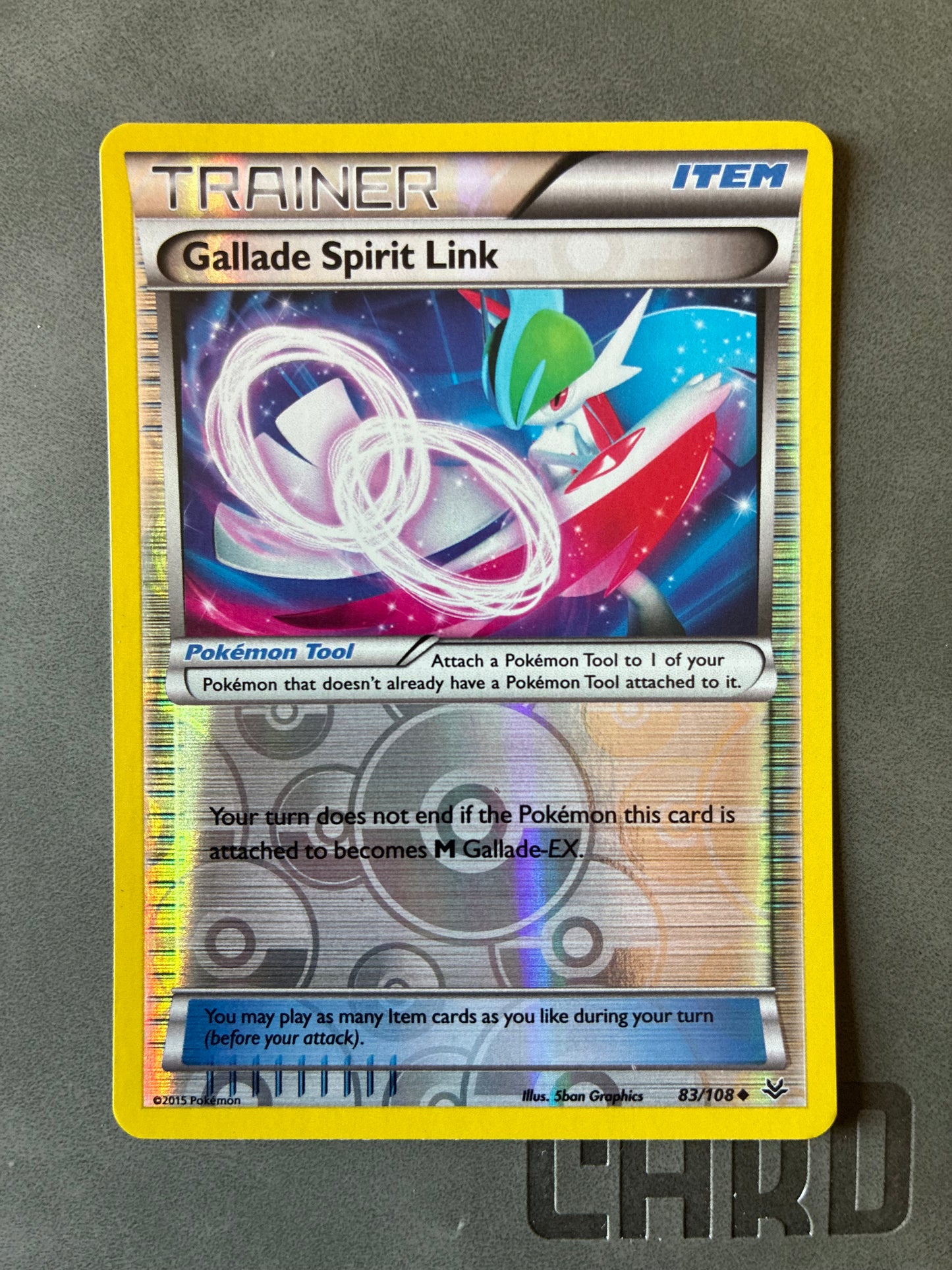 POKEMON TCG GALLADE SPIRIT LINK 83/108 HOLO 2015 TRAINER ITEM