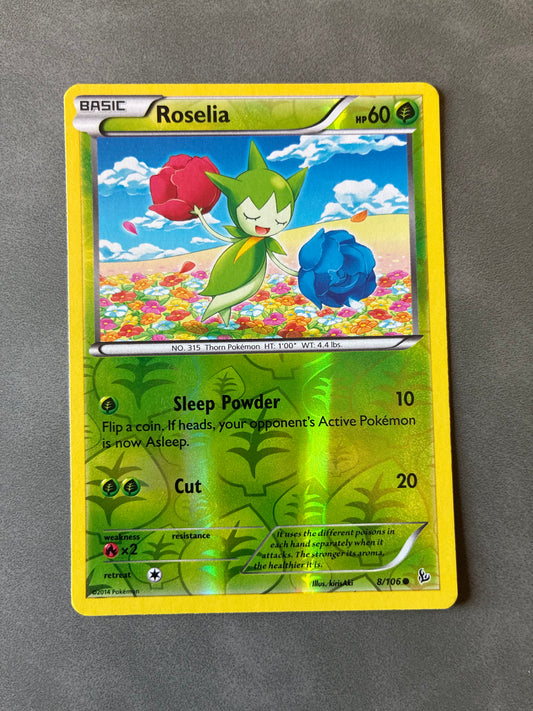POKEMON TCG ROSELIA 8/106 HOLO 2014